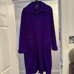 Ralph Lauren Purple Wool Coat